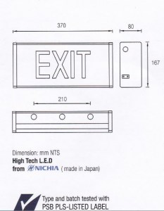 Lampu Emergency EXIT LED Maxspid Boxster BSL-M-5100
